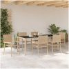 7-delars trädgårdsset Beige Poly Rottning vidaXL 6 - Sits – miniatyr 4