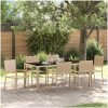7-delars trädgårdsset Beige Poly Rottning vidaXL 6 - Sits – miniatyr 1