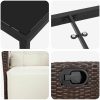 7-delars trädgårdsset i brun poly-rattan vidaXL 200 x 80 x 73 cm – miniatyr 8
