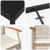 7-delars Trädgårdsset med kuddar Beige Poly Rattan vidaXL 200 x 80 x 73 cm – miniatyr 7