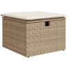 7-delars trädgårdssoffa med kuddar i beige poly rattan vidaXL Stor – miniatyr 7