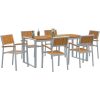 7-delars utematsats av solid akacia och metall vidaXL 180 x 90 x 75 cm – miniatyr 3