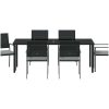 7-delars utemöbelset med dynor svart polyrotting vidaXL 54x62.5x89 cm – miniatyr 6