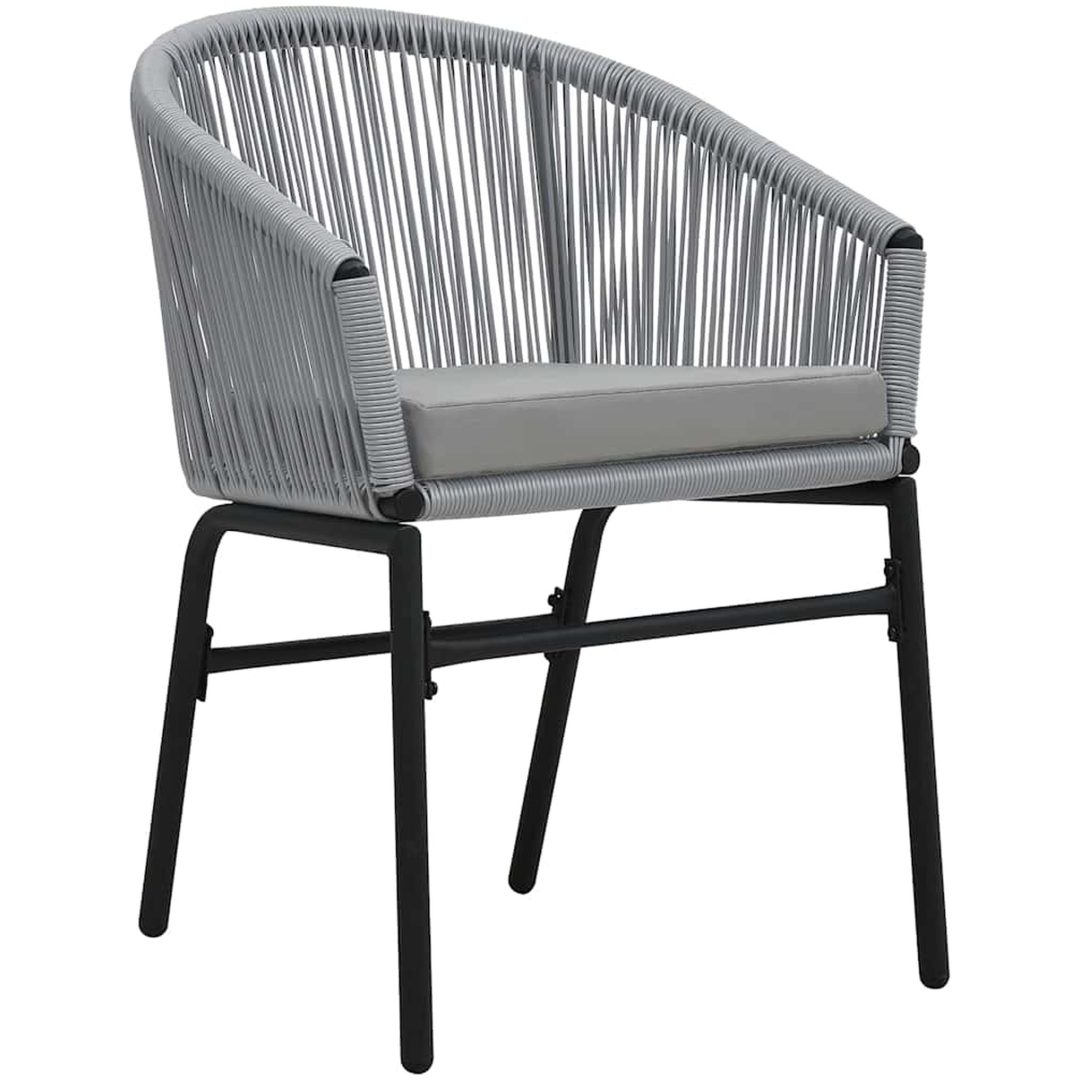 7-delat Grått Poly Rattan Trädgårdsserveringsset vidaXL 200 x 80 x 73 cm – bild 5