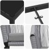 7-delat Grått Poly Rattan Trädgårdsserveringsset vidaXL 200 x 80 x 73 cm – miniatyr 7