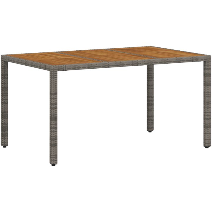 7-delat Trädgårds matsalsset Grå Poly Rattan vidaXL 6 - Sits – bild 5