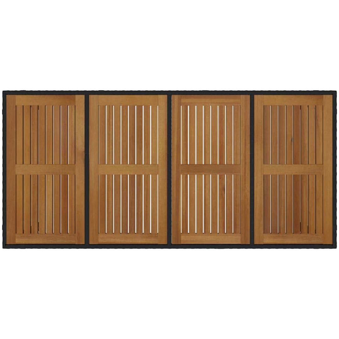 7-delat trädgårds matsalsset svart poly rattan vidaXL 6 - Sits – bild 8