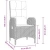 7-delat trädgårdsdining set Grå Poly Rattan vidaXL Standard – miniatyr 8
