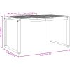 7-delat trädgårdsdining set i solid akacia och metall vidaXL 140 x 80 x 75 cm – miniatyr 12