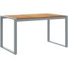 7-delat trädgårdsdining set i solid akacia och metall vidaXL 140 x 80 x 75 cm – miniatyr 5