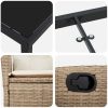 7-delat trädgårdsdining set med kuddar Beige Poly Rattan vidaXL 200 x 80 x 73 cm – miniatyr 7