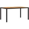 7-delat Trädgårdsinredningsset med Kuddar Svart Poly Rattan vidaXL 150 x 90 x 75 cm – miniatyr 5