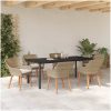 7-delat Trädgårdslunchset Beige Poly Rottning vidaXL 200 x 100 cm, 6 - Sits – miniatyr 4