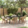 7-delat Trädgårdslunchset Beige Poly Rottning vidaXL 200 x 100 cm, 6 - Sits – miniatyr 1