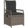 7-delat Trädgårdsmatbord Set Grå Poly Rattan vidaXL 200 x 80 x 73 cm – miniatyr 5