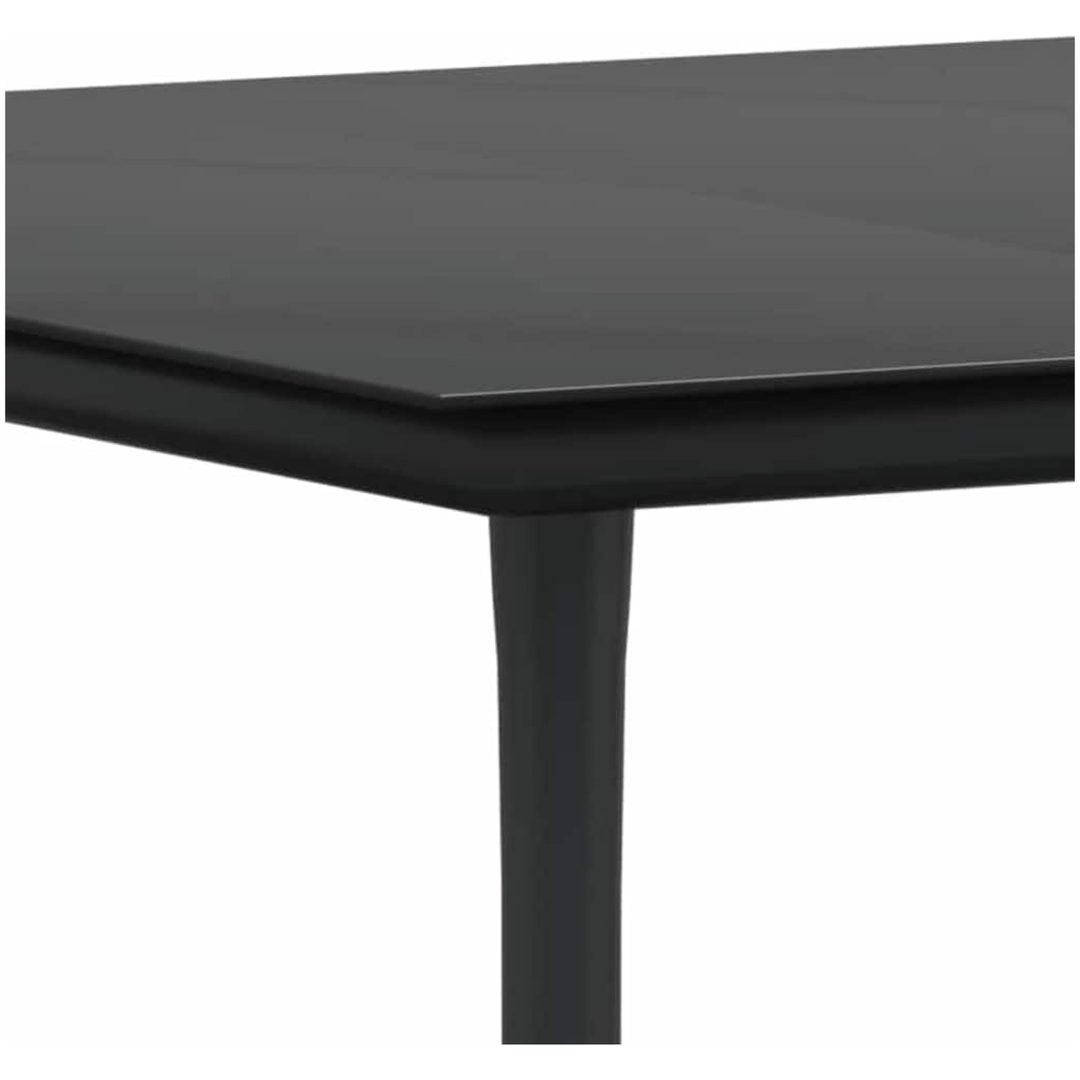 7-delat trädgårdsmiddagset i svart poly rattan vidaXL 160 x 80 x 74 cm – bild 11