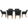 7-delat trädgårdsmiddagset i svart poly rattan vidaXL 160 x 80 x 74 cm – miniatyr 7