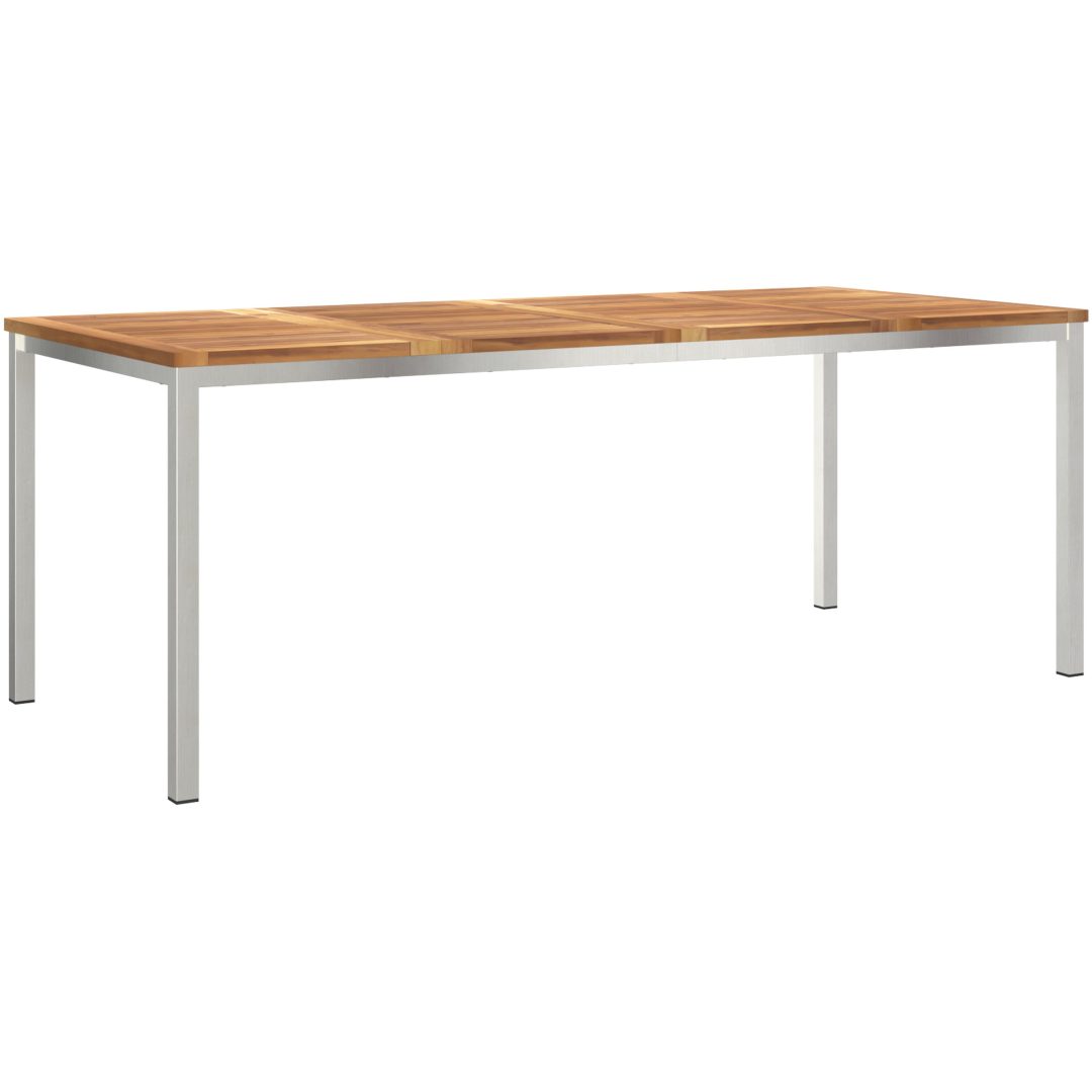 7-delat Trädgårdsmöbelset i Massiv Teak vidaXL Stor – bild 5