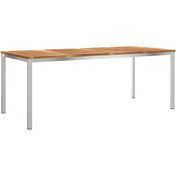 7-delat Trädgårdsmöbelset i Massiv Teak vidaXL Stor – bild 5