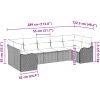 7-delat trädgårdsoff-set med kuddar brun poly rattan vidaXL Stor – miniatyr 8