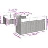 7-delat Trädgårdsoff set med kuddar Brunt Poly Rattan vidaXL Stor – miniatyr 10