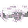 7-delat trädgårdsoffas med kuddar beige poly rattan akacia vidaXL Stor – miniatyr 11