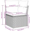 7-delat Trädgårdsoffaset med Kuddar Brun Poly Rattan vidaXL 5 - Sits – miniatyr 11