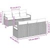 7-delat trädgårdsoffasete med kuddar grå polyroting akacia vidaXL Medium – miniatyr 8