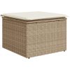 7-delat trädgårdsoffasett med dynor beige poly rotting akacia vidaXL 55 x 55 x 37 cm – miniatyr 5