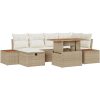 7-delat Trädgårdsoffset med kuddar Beige Polyrotang vidaXL 55 x 55 x 37 cm – miniatyr 2