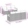 7-delat Trädgårdsoffset med Kuddar Brun Poly Rattan vidaXL Standard – miniatyr 8