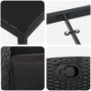7-delat Trädgårdsserveringsset Svart Poly Rattan vidaXL 200 x 80 x 73 cm – miniatyr 7