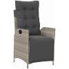 7-delat Trädgårdsset Ljusgrå Poly Rattan vidaXL 200 x 80 x 73 cm – miniatyr 5