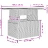 7-delat Trädgårdsset med dynor svart poly rattan akacia vidaXL 100 x 55 x 73 cm – miniatyr 12