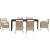7-delat trädgårdsset med kuddar beige poly-rattan vidaXL Standard – miniatyr 7