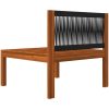 7-delat trädgårdsset med kuddar krämfärgad 63x63 cm vidaXL – miniatyr 12