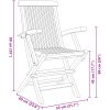7 stycken trädgårdsmöbler Set Solid Wood Teak vidaXL Medium – miniatyr 12