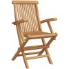 7 stycken trädgårdsmöbler Set Solid Wood Teak vidaXL Medium – miniatyr 6