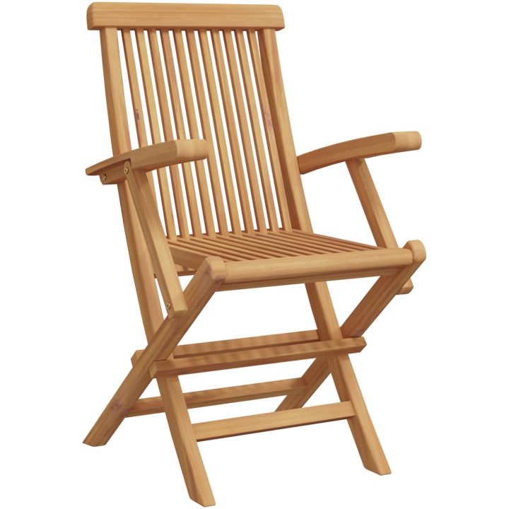 7 stycken trädgårdsmöbler Set Solid Wood Teak vidaXL Medium – bild 6