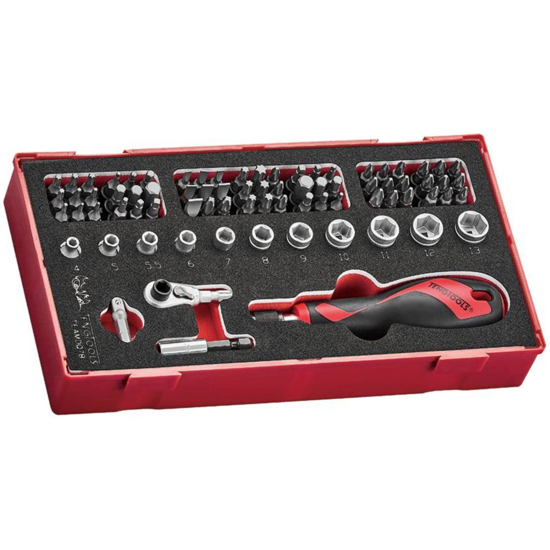 78 delars Bitsset Teng Tools TEAMDQ78 BITSSKRUVMEJSEL 78 DELAR EVA