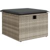 8 Bitars Trädgårdsoffset med Kuddar Ljusgrå Poly Rattan vidaXL Stor – miniatyr 6