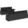 8-delad soffgrupp med kuddar i svart polyrotting vidaXL 100 x 55 x 73 cm – miniatyr 2