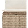 8-delad Trädgårdsoffa med Dynor Gräddvit Poly Rattan Akacia vidaXL Medium – miniatyr 5
