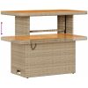 8-delad Trädgårdsoffa med Dynor Gräddvit Poly Rattan Akacia vidaXL Medium – miniatyr 6