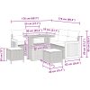 8-delad Trädgårdsoffa med Kuddar Beige Poly Rottning Akacia vidaXL Medium – miniatyr 9