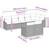 8-delad trädgårdsoffaset med kuddar ljusgrå polyrotning vidaXL 288.5 x 123.5 x 85 cm – miniatyr 8