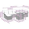 8-delad Trädgårdsoffgrupp med Kuddar Svart Poly Rattan vidaXL 100 x 55 x 73 cm – miniatyr 12