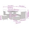 8-delad trädgårdsoffset med kuddar i beige poly rattan akacia vidaXL Medium – miniatyr 9