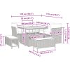 8-delad Trädgårdssofa med Kuddar Beige Poly Rottning Akacia vidaXL Stor – miniatyr 9