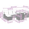 8 Delar Trädgårdsoff-set med Kuddar i Grå Poly Rattan vidaXL 100 x 55 x 73 cm – miniatyr 12